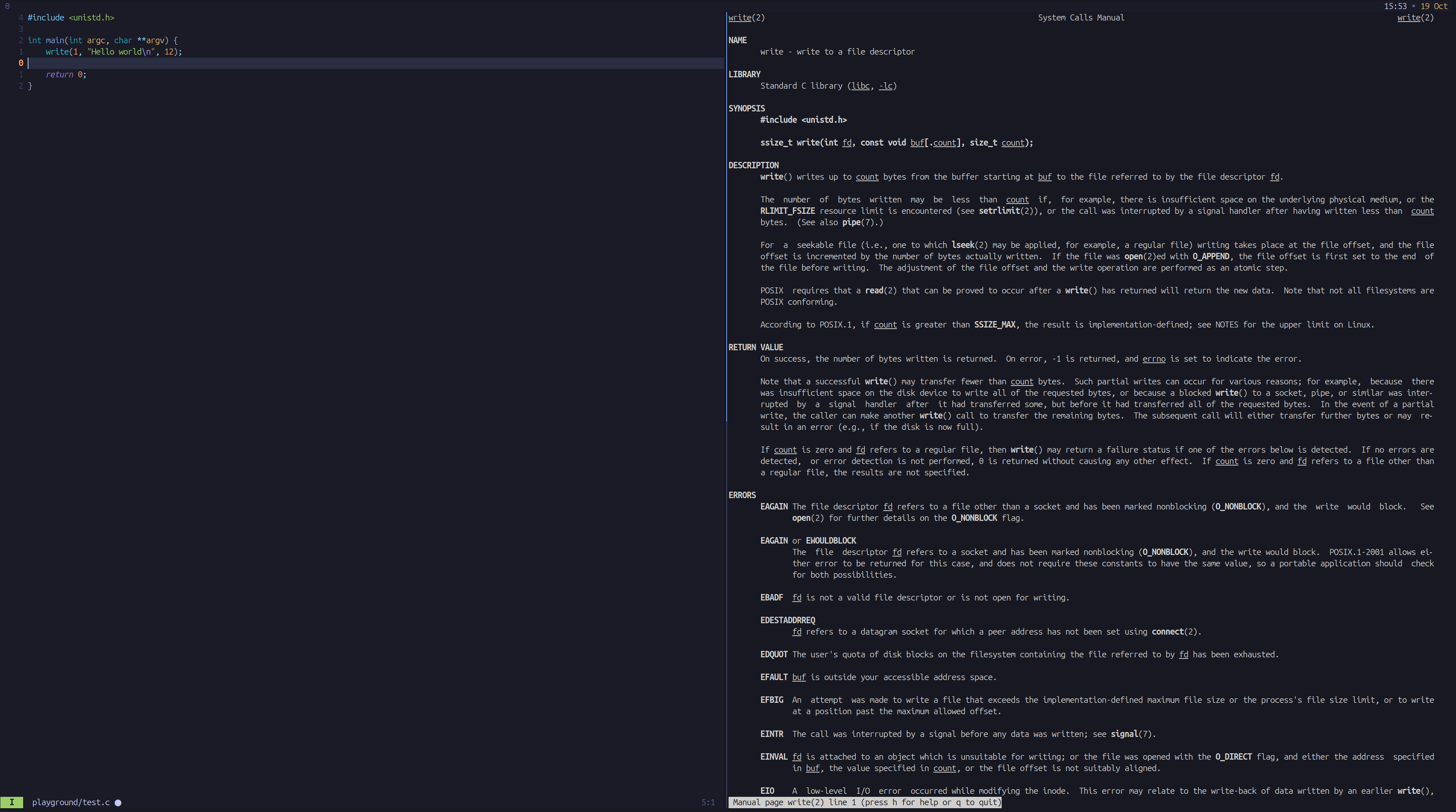 Floating terminal image